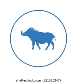 African wild animal warthog icon | Circle version icon |