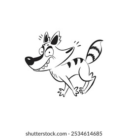  african wild dog icon vector illustration