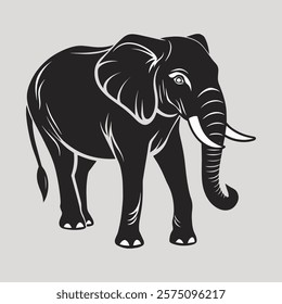 African Wild Elephant Vector Images.