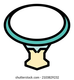 African wildebeest icon. Outline african wildebeest vector icon color flat isolated