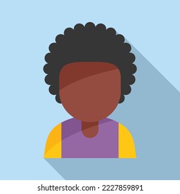 African woman adult icon flat vector. Business work. Indian imagine