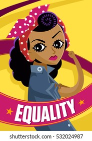 african woman fighting for equality