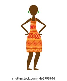 african woman figure icon vector illustration design