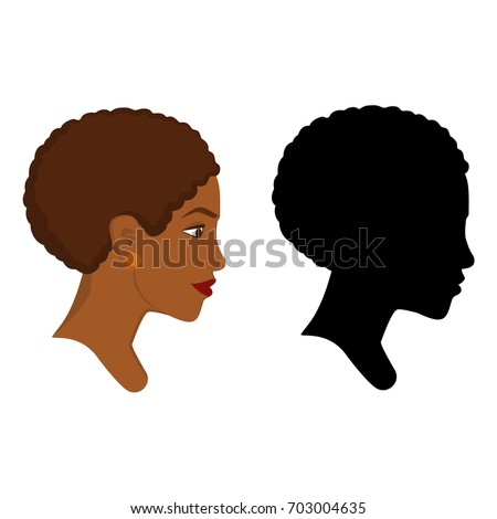 Download African Woman Head Profile Portrait African Stock Vector ...