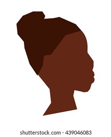 African woman  icon. African descendant design. vector graphic