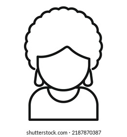 African woman icon outline vector. Generation age. Adult life