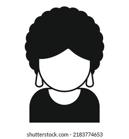 African woman icon simple vector. Generation age. Adult life