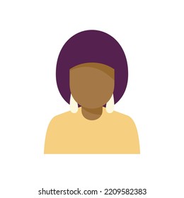 African woman immigrant icon. Flat illustration of African woman immigrant vector icon isolated on white background