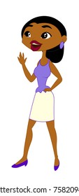 African woman. Indian girl. Hispanic women. Isolated. Stylish African-American girl. Modern Latina girl. Vector. Flat.