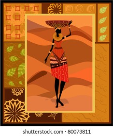 African woman ornament