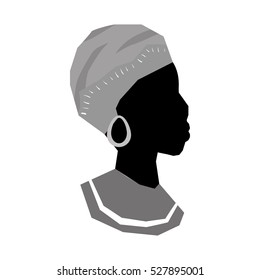 African woman silhouette icon vector illustration graphic design