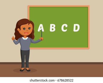 african woman teacher in class room