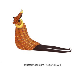 African woman in traditional style. Vector illustration.