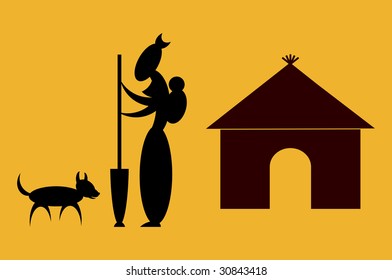 African Woman Working