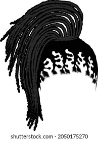 african women locs hair bun 