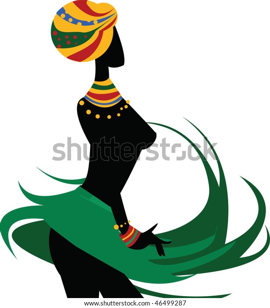 African Women On White Background Stock Vector (Royalty Free) 46499287 ...