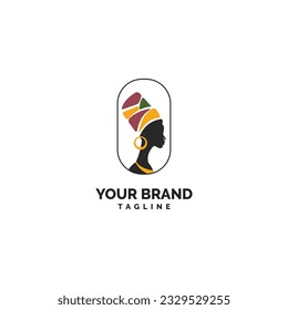 African women traditional logo design.