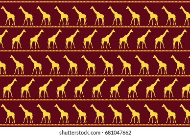 African yellow and brown giraffe pattern
