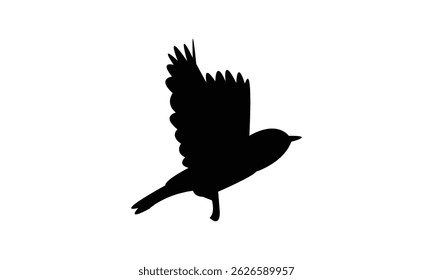 African yellow warbler bird Silhouette Design  And Vector Illustration. 