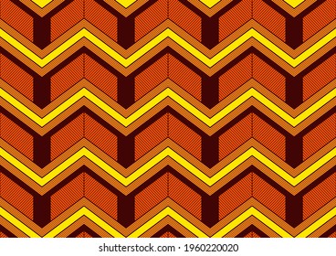 african Zigzag seamless pattern, image art and abstract background.