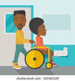 Man pushing wheelchair Images, Stock Photos & Vectors | Shutterstock