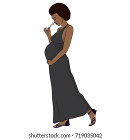  african-american pregnant woman