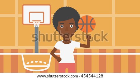 Similar – Image, Stock Photo Young female basketball player in an urban court