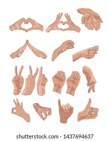 African-american woman hands showing symbols and gestures, like, offering, ok, writing, isolated on white background. Set of female hands.