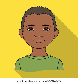 African.Human race single icon in flat style vector symbol stock illustration web.
