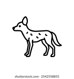 African-wild-dog icon vector illustration style