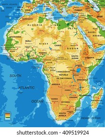 Africa-physical map