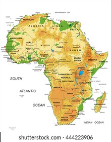 Africa-physical map