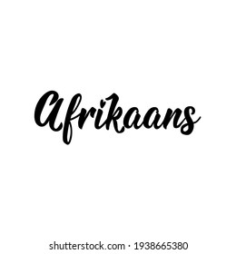 Afrikaans. Dejando. Cartel. ilustración del vector de caligrafía.
