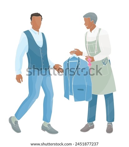 Afro American groom preparing for wedding day, tailor proposal suit for groom,