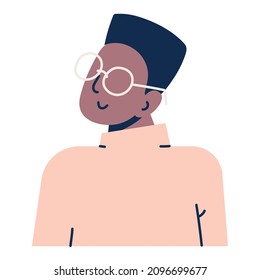 afro american man flat icon