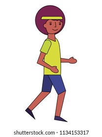 afro american man practicing jogging sport
