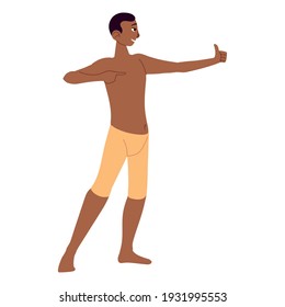 afro american man standing underwear