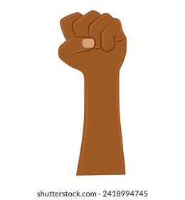 Afro american raising hand protest gesture Vector illustration