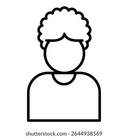 afro-americana mulher ou ícone de menina simples ícone plano vetor símbolo