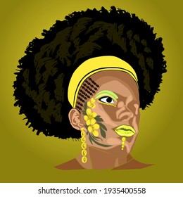 El maquillaje de una afroamericana