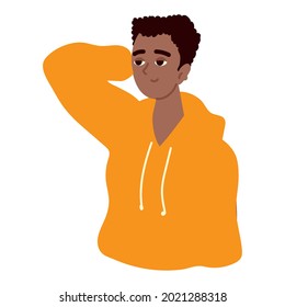 afro american young man character icon isolated