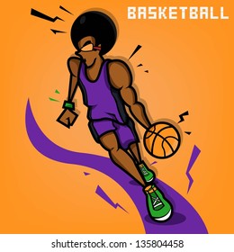 Afro Basketball Player