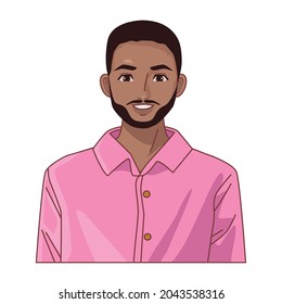 personaje de avatar del hombre barbudo afro