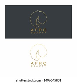 Afro Beauty Logo Design Vector