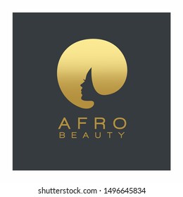 Afro Beauty Logo Design Vector