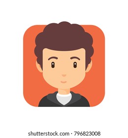 Afro boy, people avatar icon