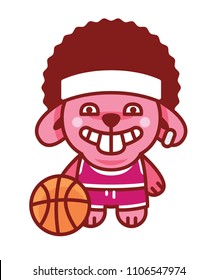 Afro Bunny ready to play basketball
100% vector file