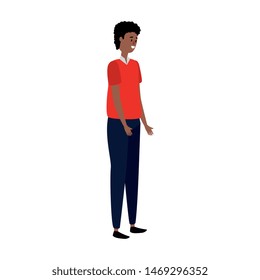 afro businessman worker avatar character