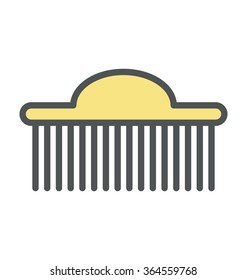 
Afro Comb Flat Icon Illustration
