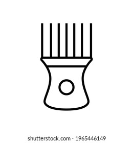 Afro Comb icon line style vector